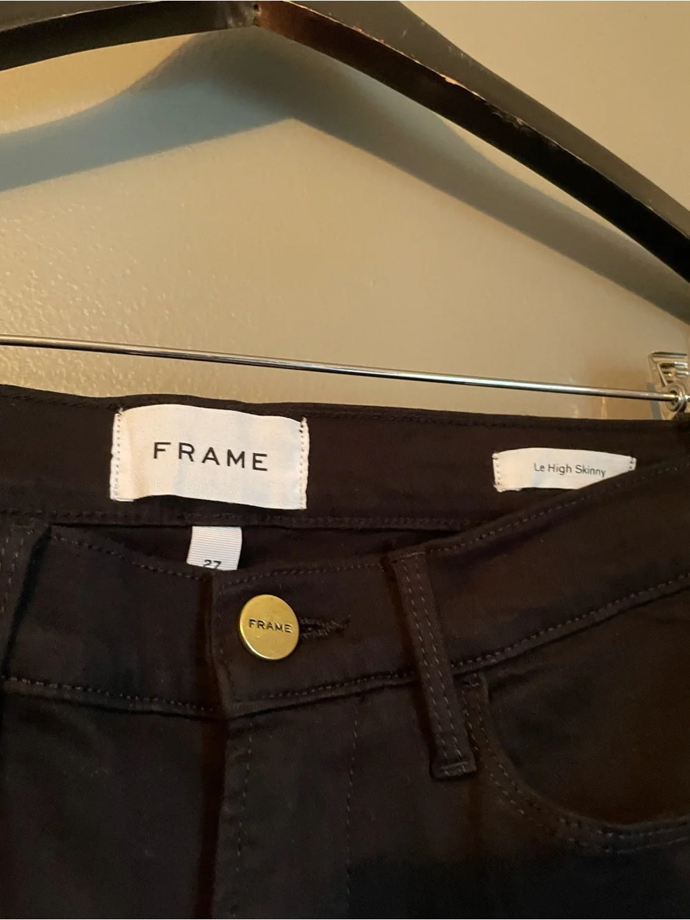 NWT Frame Sz 27 Women’s Black Le High Rise Skinny Fit Ankle Jeans Pants Ret $258